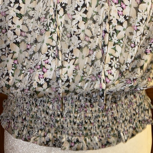 Women’s Floral Print Silver Detail Rachel Zoe Top - Picture 7 of 11